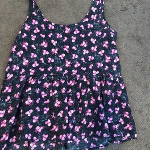 black floral tank
